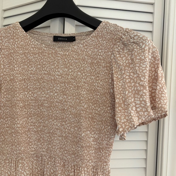 ZESICA Women's Floral Short Flutter Sleeve High Waist Flowy Maxi Dress - Picture 7 of 8